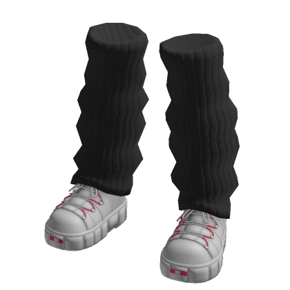Aesthetic White Ruffle Leg Warmer Platforms