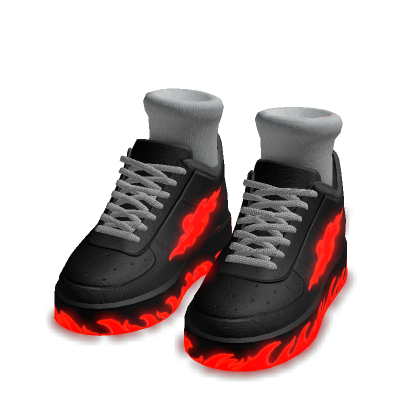 Emissive Flaming Shoes Red