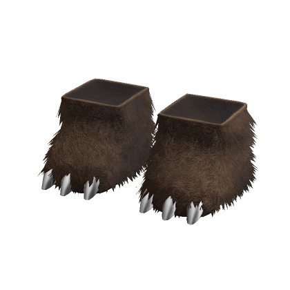 Monster Slippers Brown Fuzzy Fur Feet Slides Boots