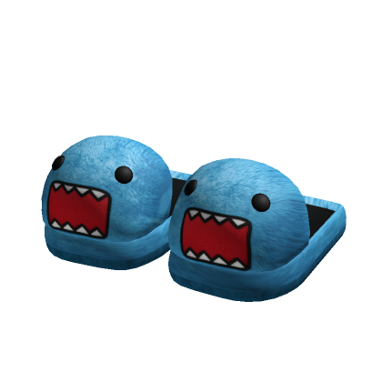 Blue Domo Beast Bear Scene / Emo Slippers