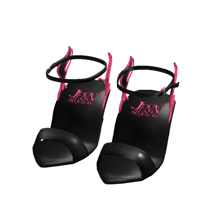 Couture Flame Heels Black/Pink - It Girl