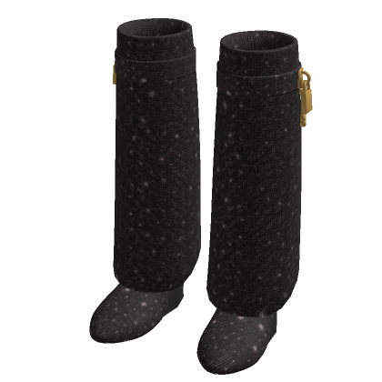 Diamond Heeled Boots Black