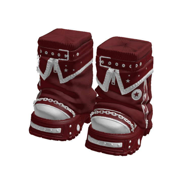Y2K Stylish Arctic Boots Red And White