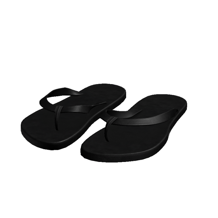 Black Flip Flops