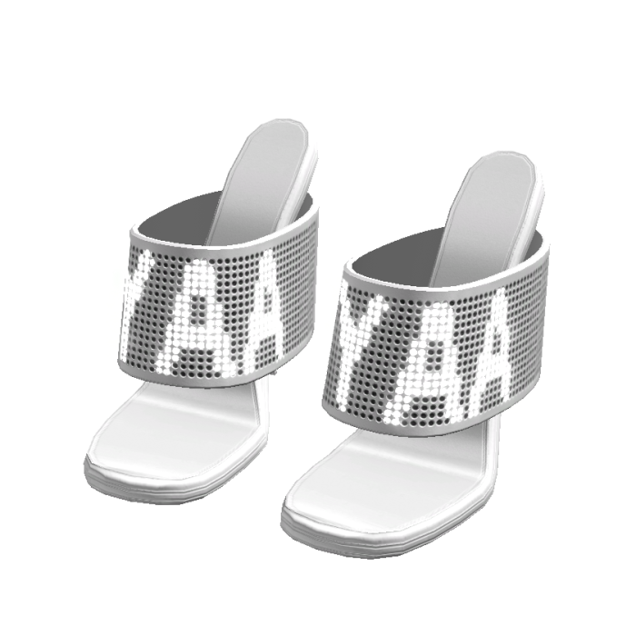 ☆ futuristic white screen sandals (Syaa ver.)