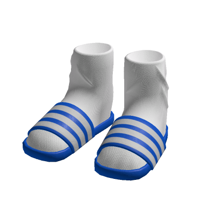 Stripped Slides w/ Socks (Blue) thumbnail