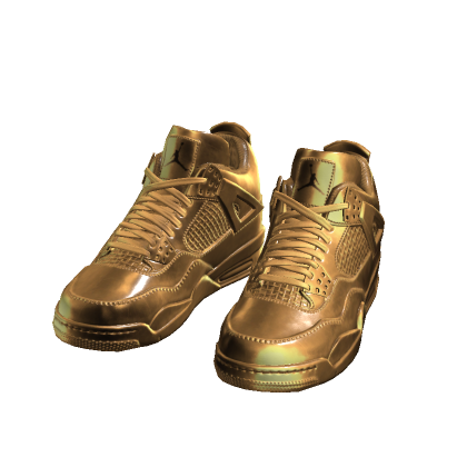 Gold Jordan 4s thumbnail