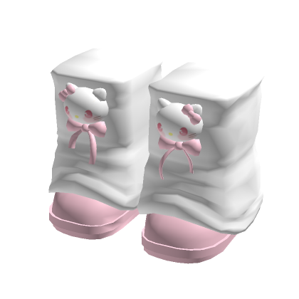 Fluffy Boots w/ Lined Leg Warmers Hello Kitty ♡
