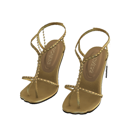Gold Rosary Heels