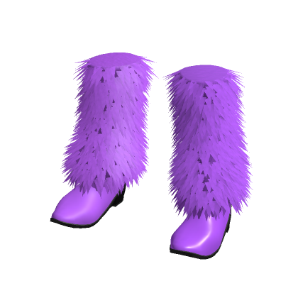Heel Boots w/ Fur Leg Warmers (purple) thumbnail