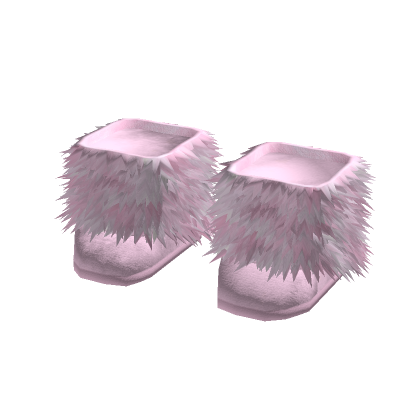 Y2K Fur Boots Pink thumbnail