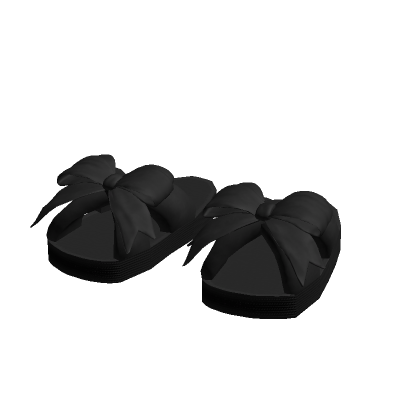Cute Black Bow Sandals thumbnail