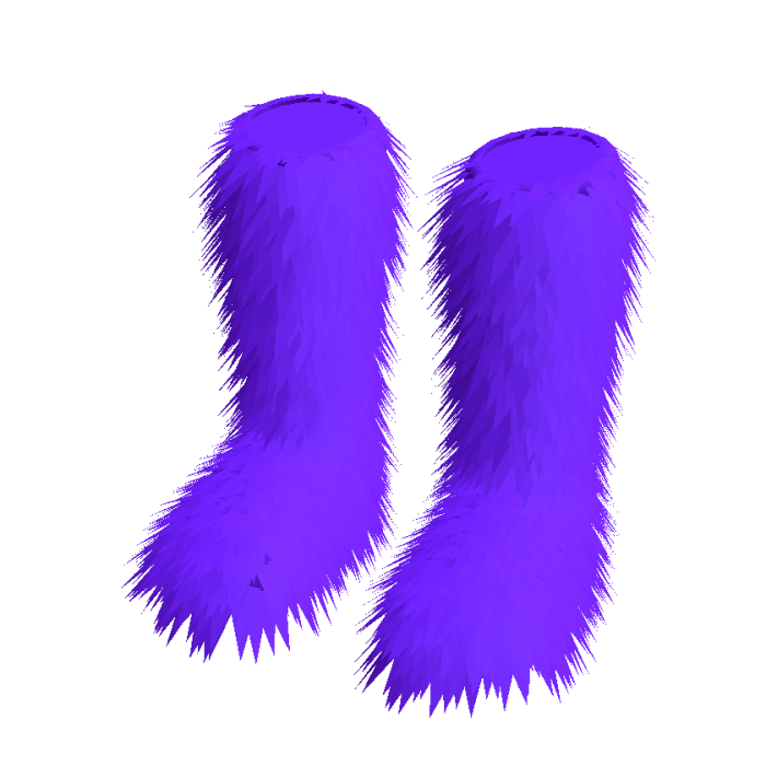 Purple Fuzzy Shoes