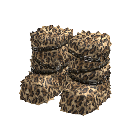 leopard fur boots thumbnail