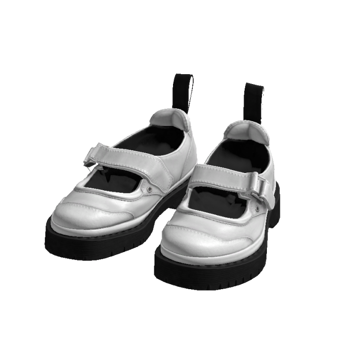 White Mary Janes Platform Shoes