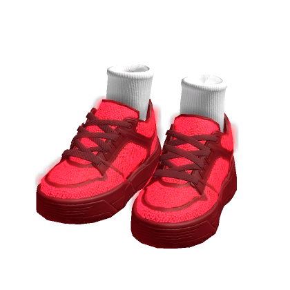 Red GLOWING Chunky Sneakers w/ Socks