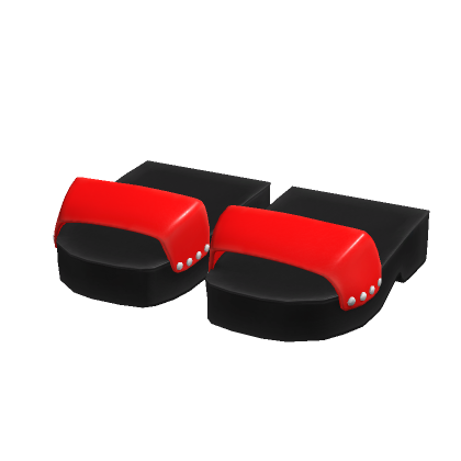 ✨ Studded Red Wedge Platform Sandals thumbnail