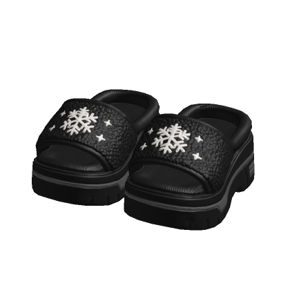 Black Fur Snowflake Slides 3.0
