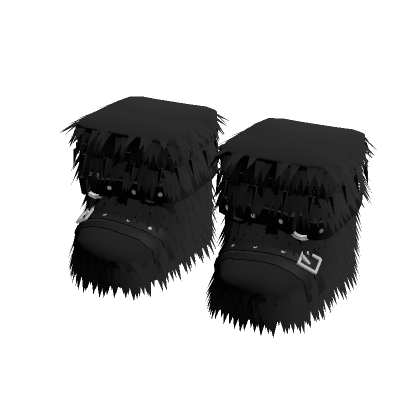 Black fur goth boots thumbnail
