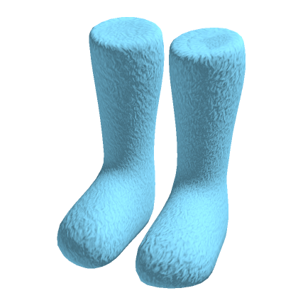 Blue Fur Boots