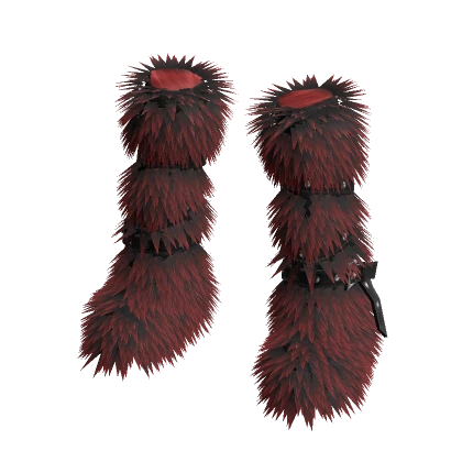 Red Gradient Fur Boots