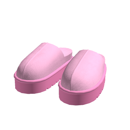 Pink Cozy Platform Slippers