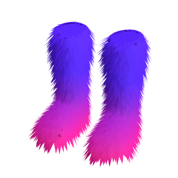 Purple Gradient Fuzzy Shoes