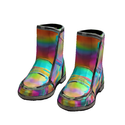 Neon Prism Crown Boots