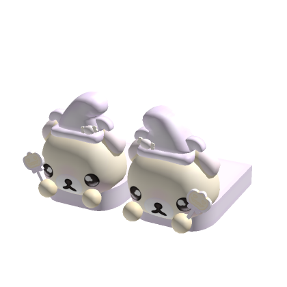♡ ꒱ cute 1.0 purple witch slippers yellow kuma