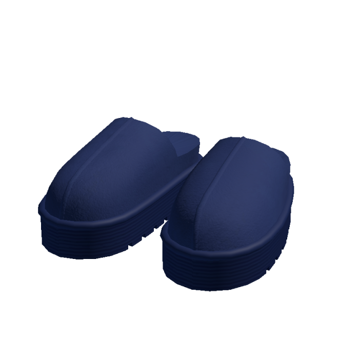 Navy Blue Cozy Platform Slippers