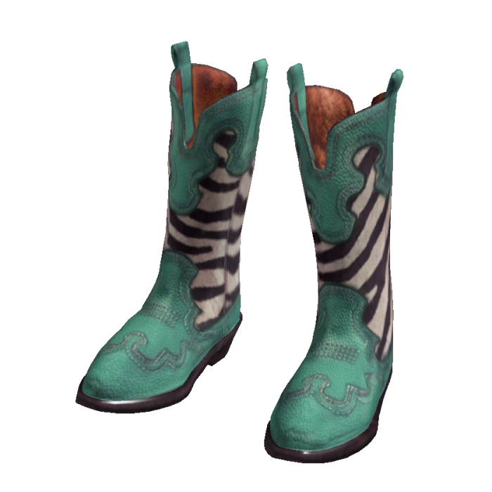 Green Zebra Vintage Western Cowgirl Boots