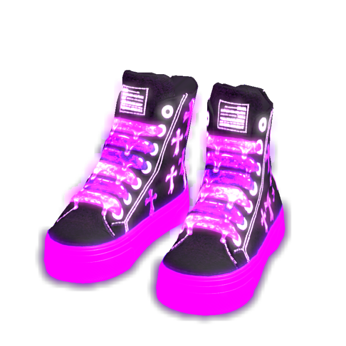 Purple Neon Glowing Shoes