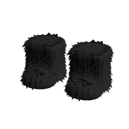 Y2k Black Fur Boots