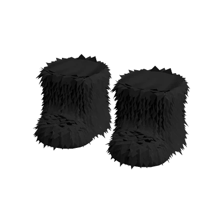 Y2k Black Fur Boots