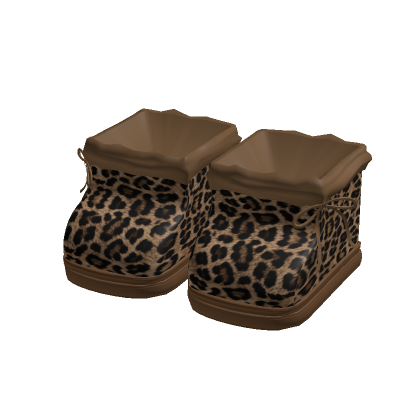 cute dark brown leopard ugg fluffy winter boots