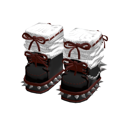 3.0 Red & Black Preppy Boots & Cozy Leg Warmers