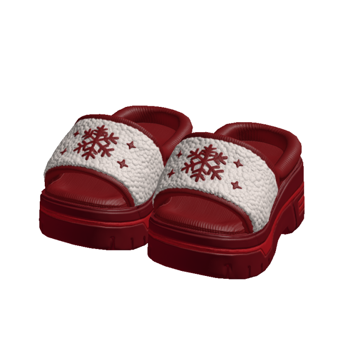 Red Fur Snowflake Slides 1.0