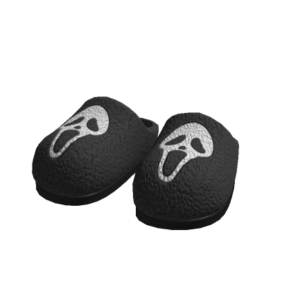 Black Scream Slippers
