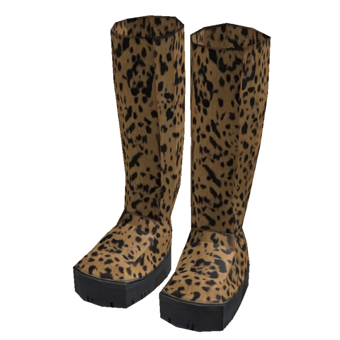 Tan Leopard Print Boots