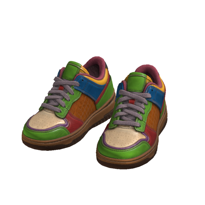 Colorful Designer Sneakers (Forest)