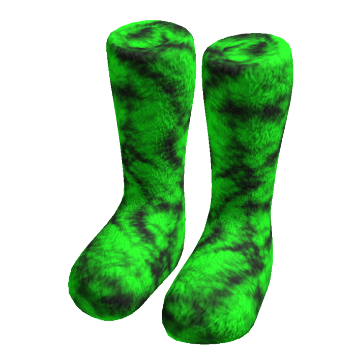 Green Fur Boots