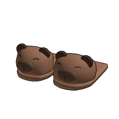 cartoony capybara slippers thumbnail