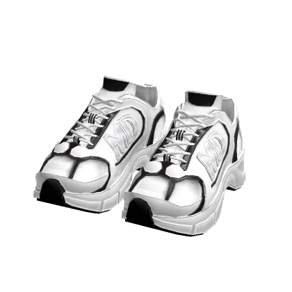 Black  & White Trendy Runner Sneakers