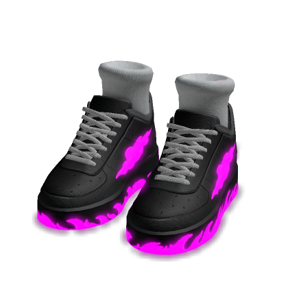 Emissive Flaming Shoes Pink