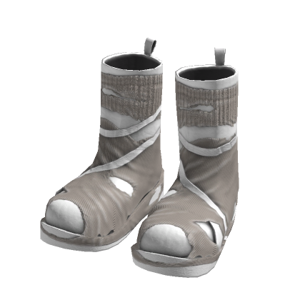 Y2K Ripped Sock Boots White thumbnail