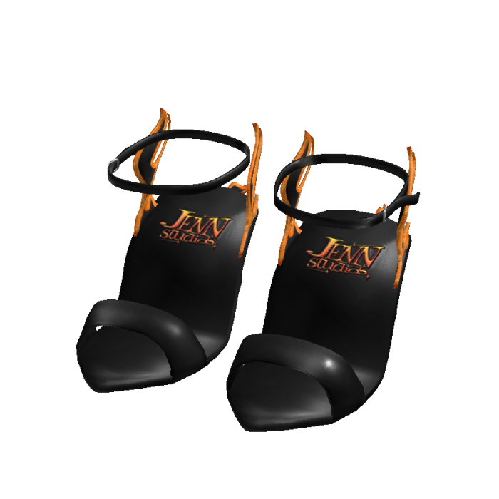 Couture Flame Heels Black/Orange - It Girl