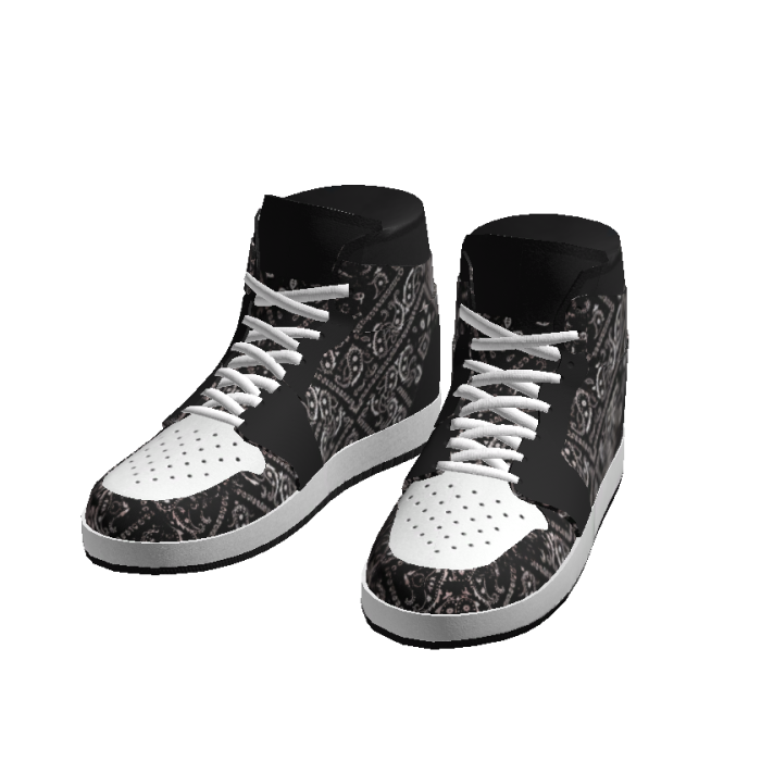Black Bandana  High Tops