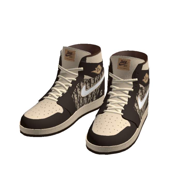 Chocolate Designer Dyor High Top Sneakers Shoes
