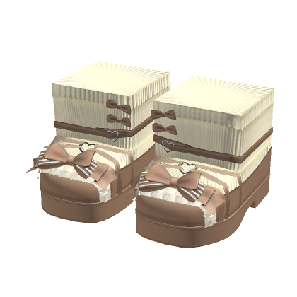 Brown&Beige Coquette Cozy Platforms thumbnail