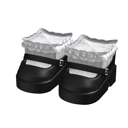 Black Doll Platforms Low